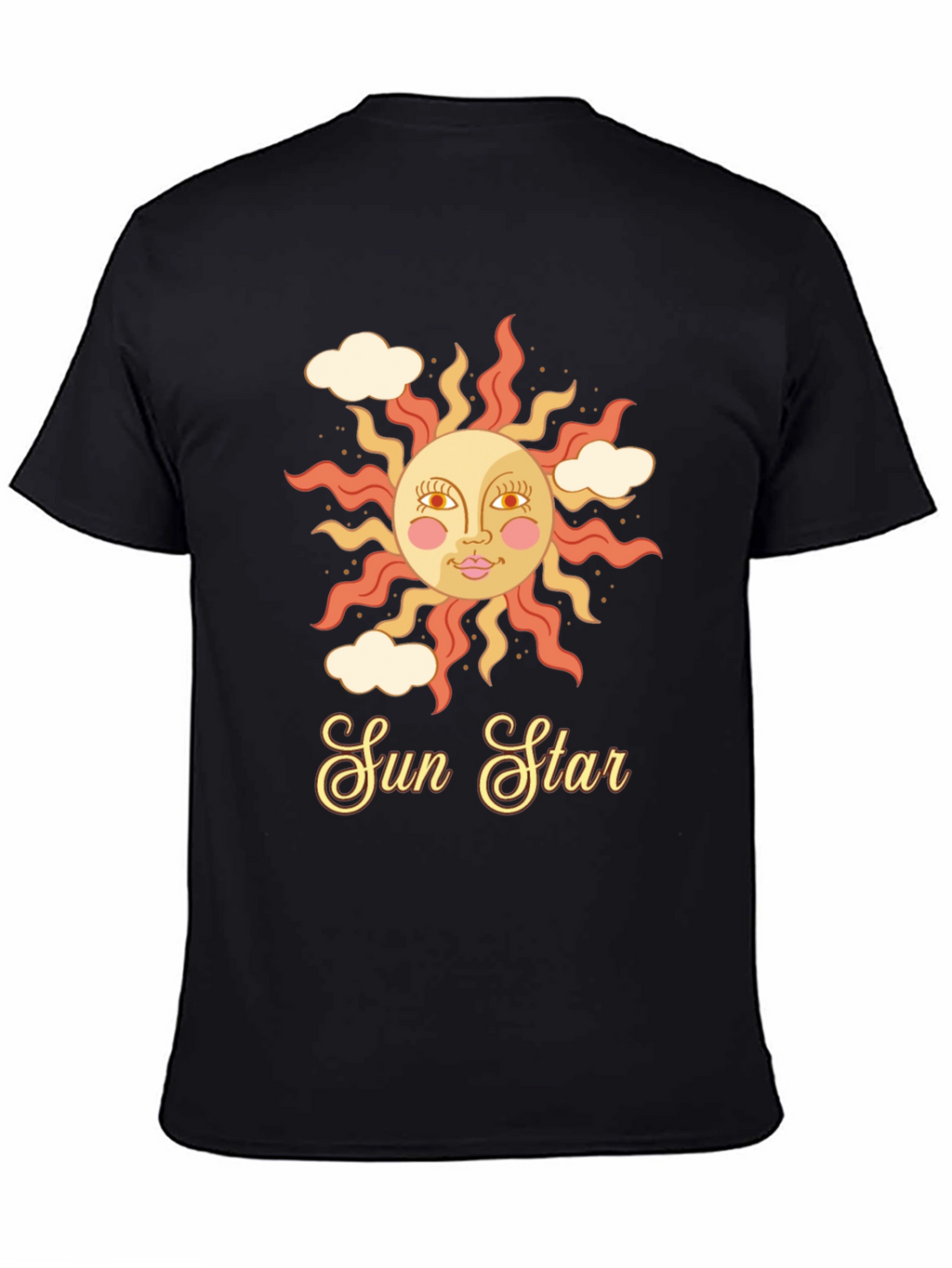 Retro Sun Star Graphic T-Shirt