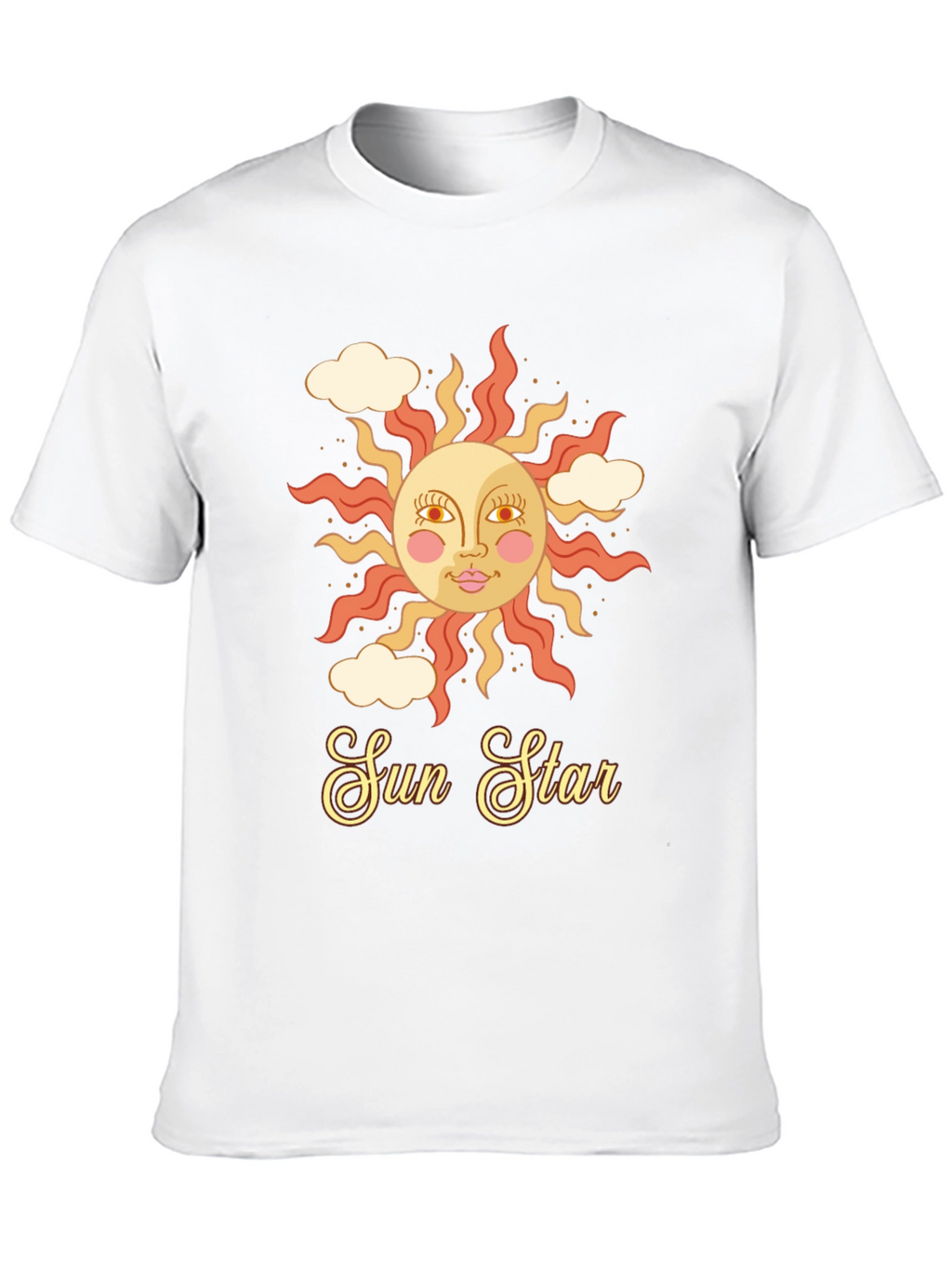 Retro Sun Star Graphic T-Shirt