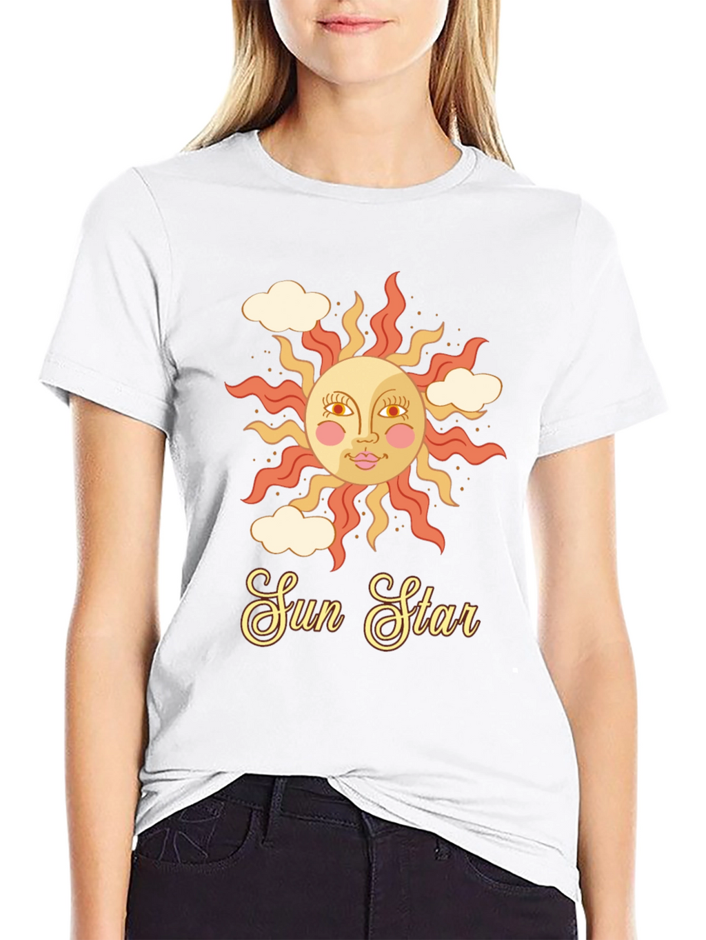 Retro Sun Star Graphic T-Shirt
