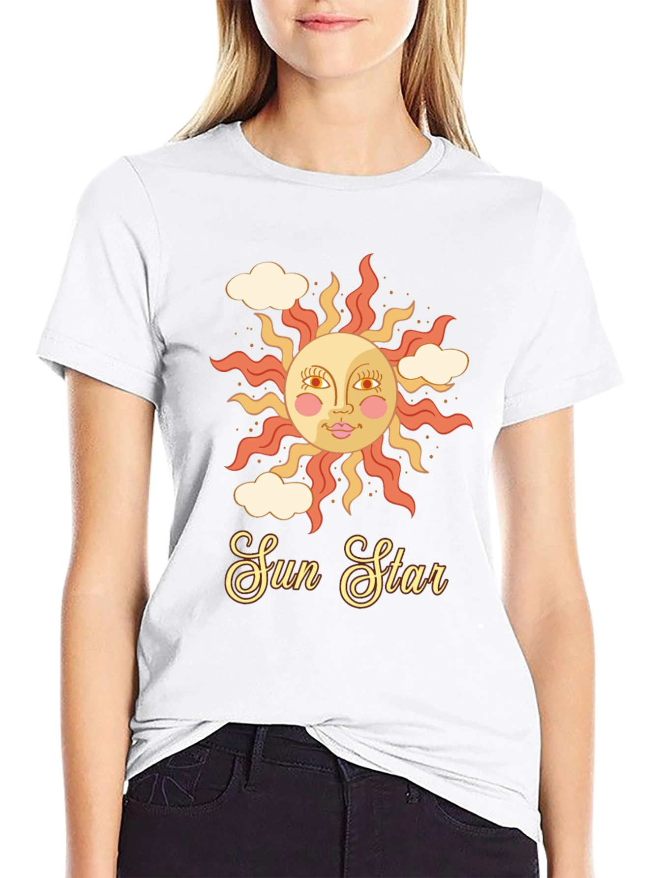 Retro Sun Star Graphic T-Shirt