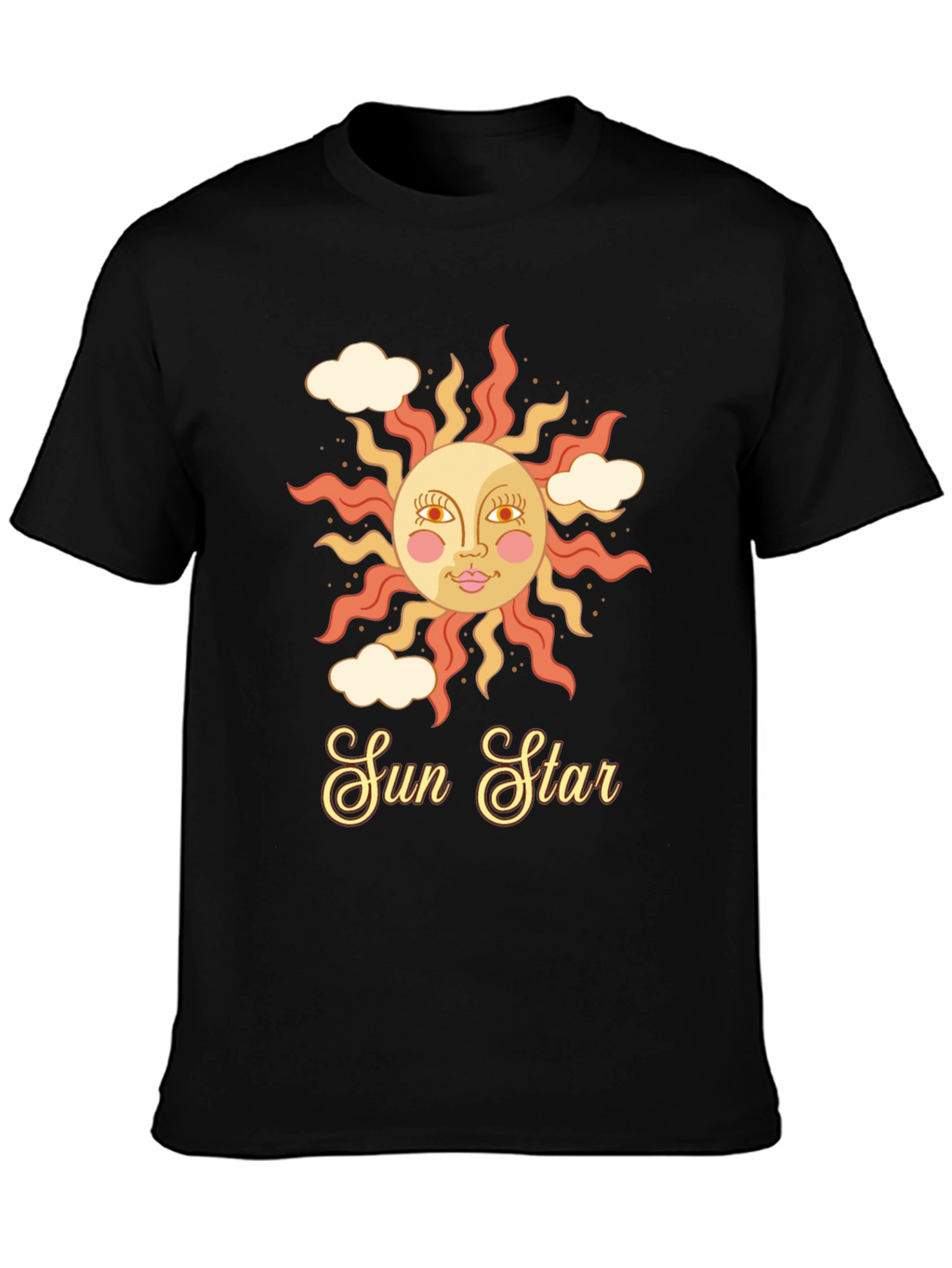 Retro Sun Star Graphic T-Shirt
