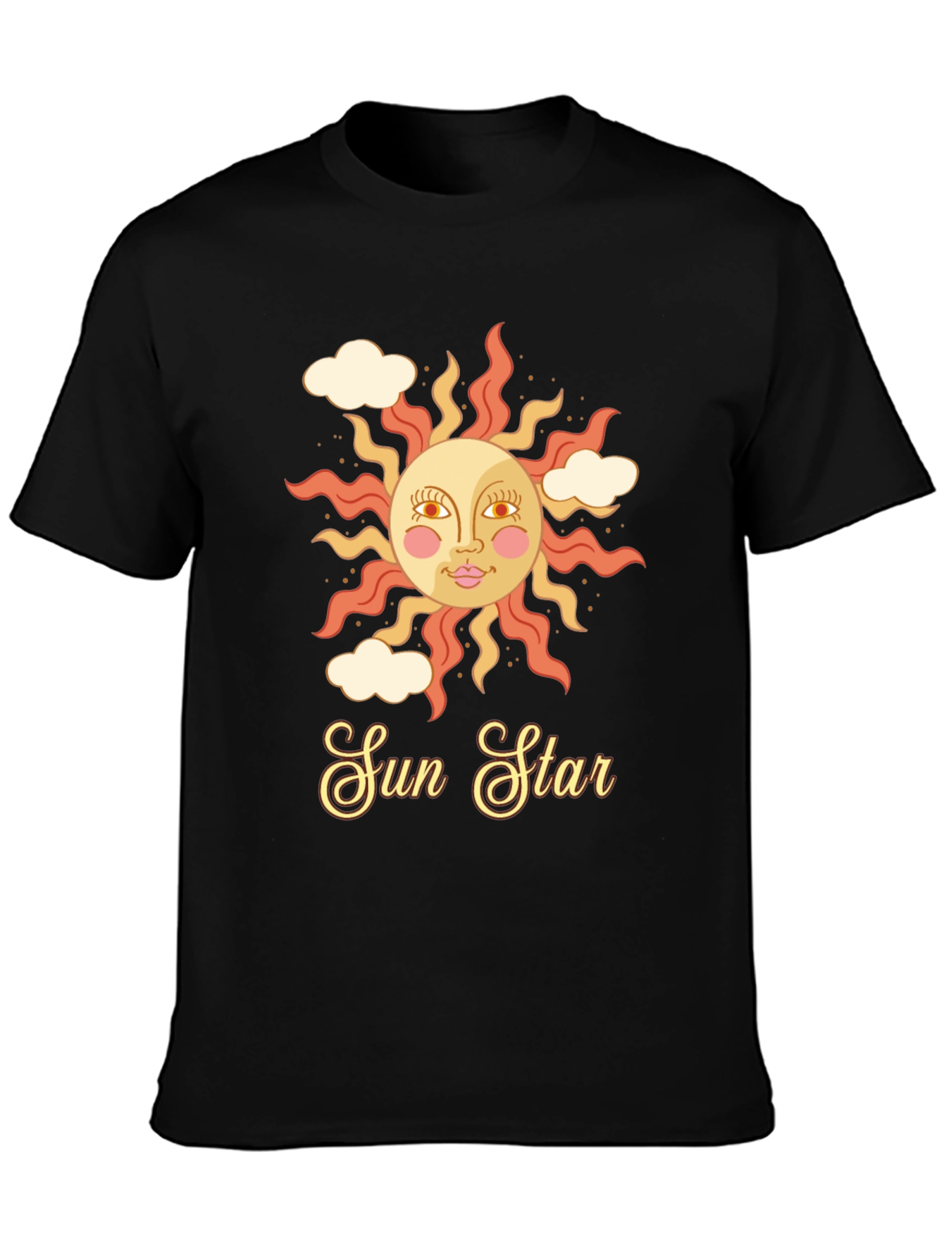Retro Sun Star Graphic T-Shirt