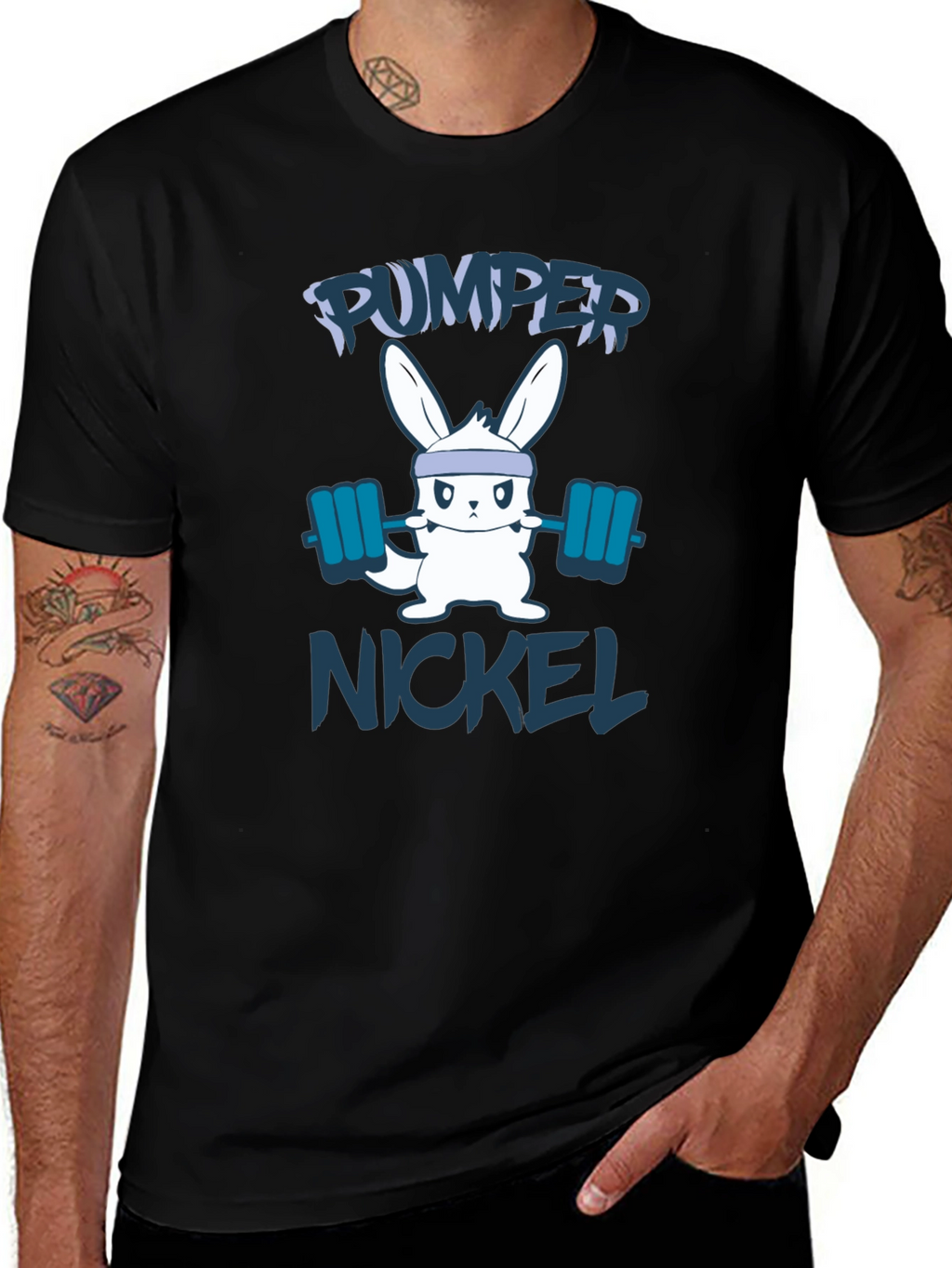 Pumper Nickel Bunny Black T-Shirt