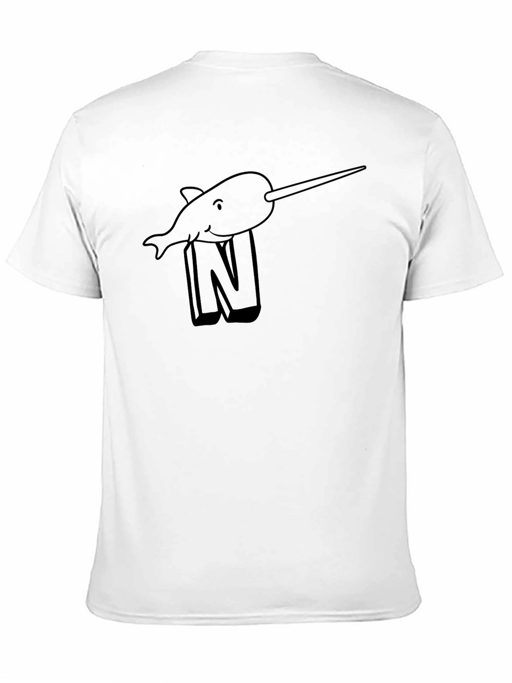 Narwhal N T-Shirt - Black Cotton Tee