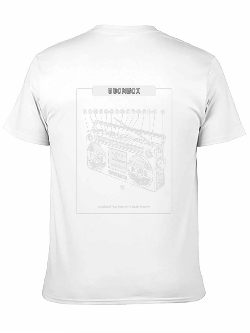 Boombox Diagram Graphic T-Shirt