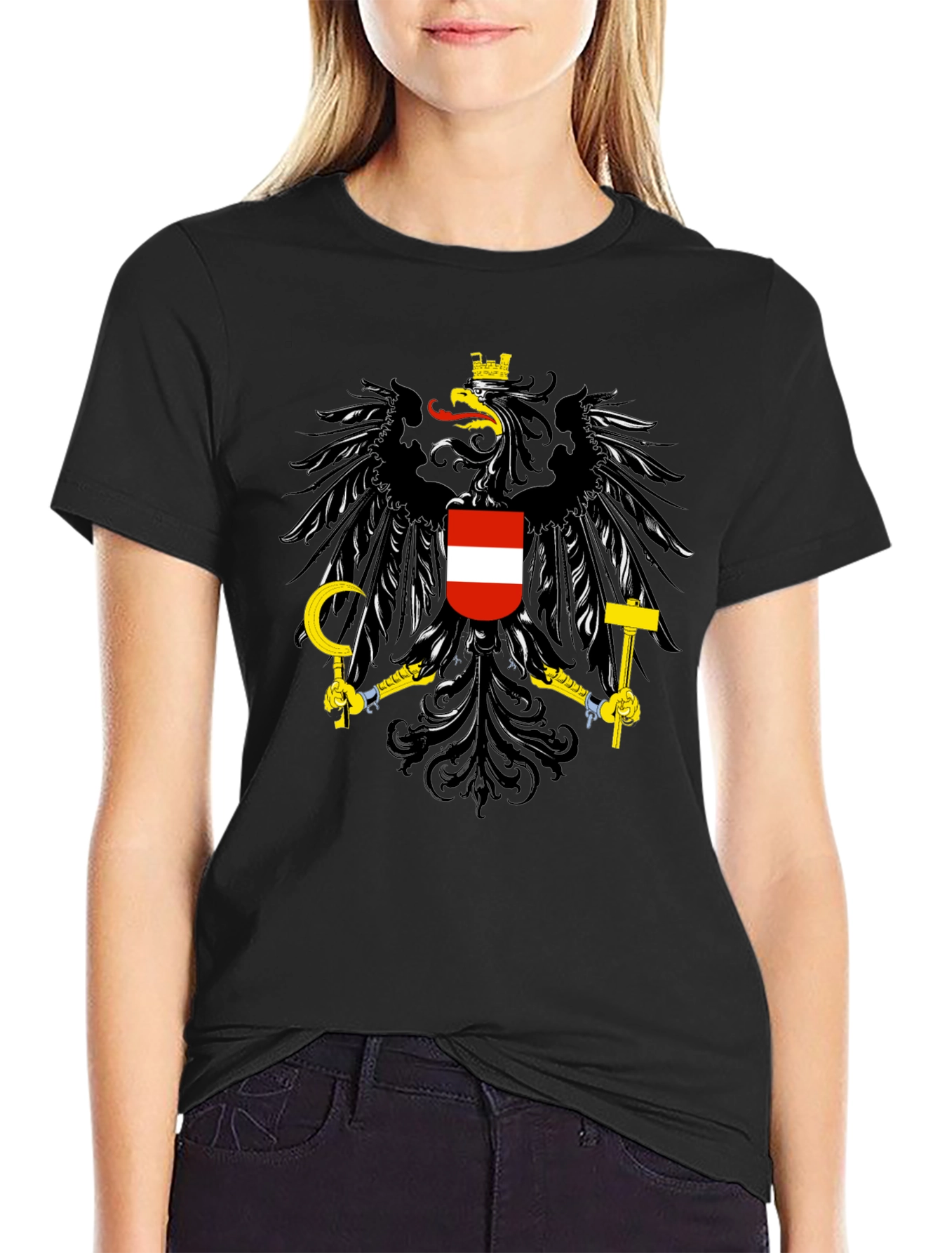 Austrian Coat of Arms Black T-Shirt