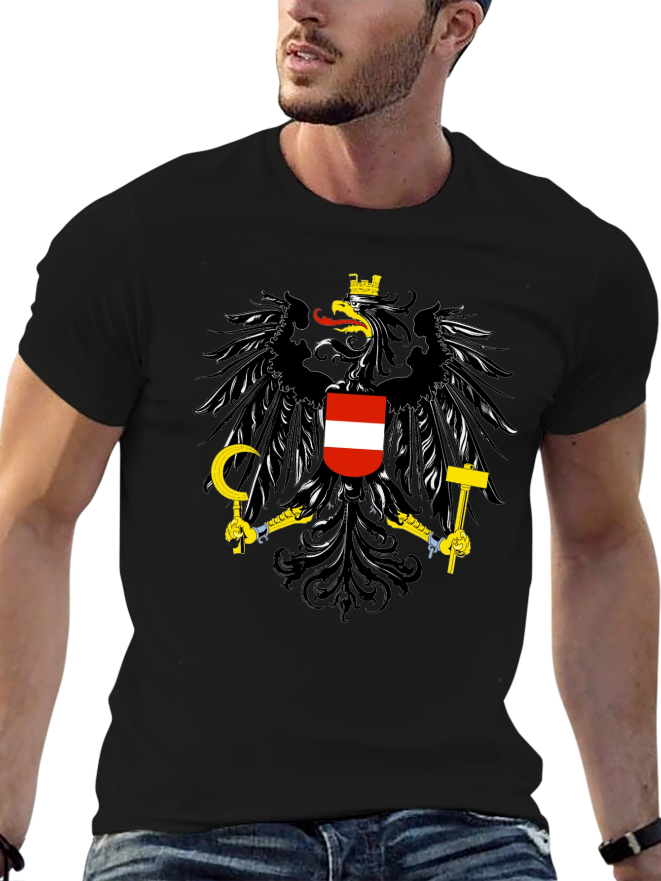 Austrian Coat of Arms Black T-Shirt