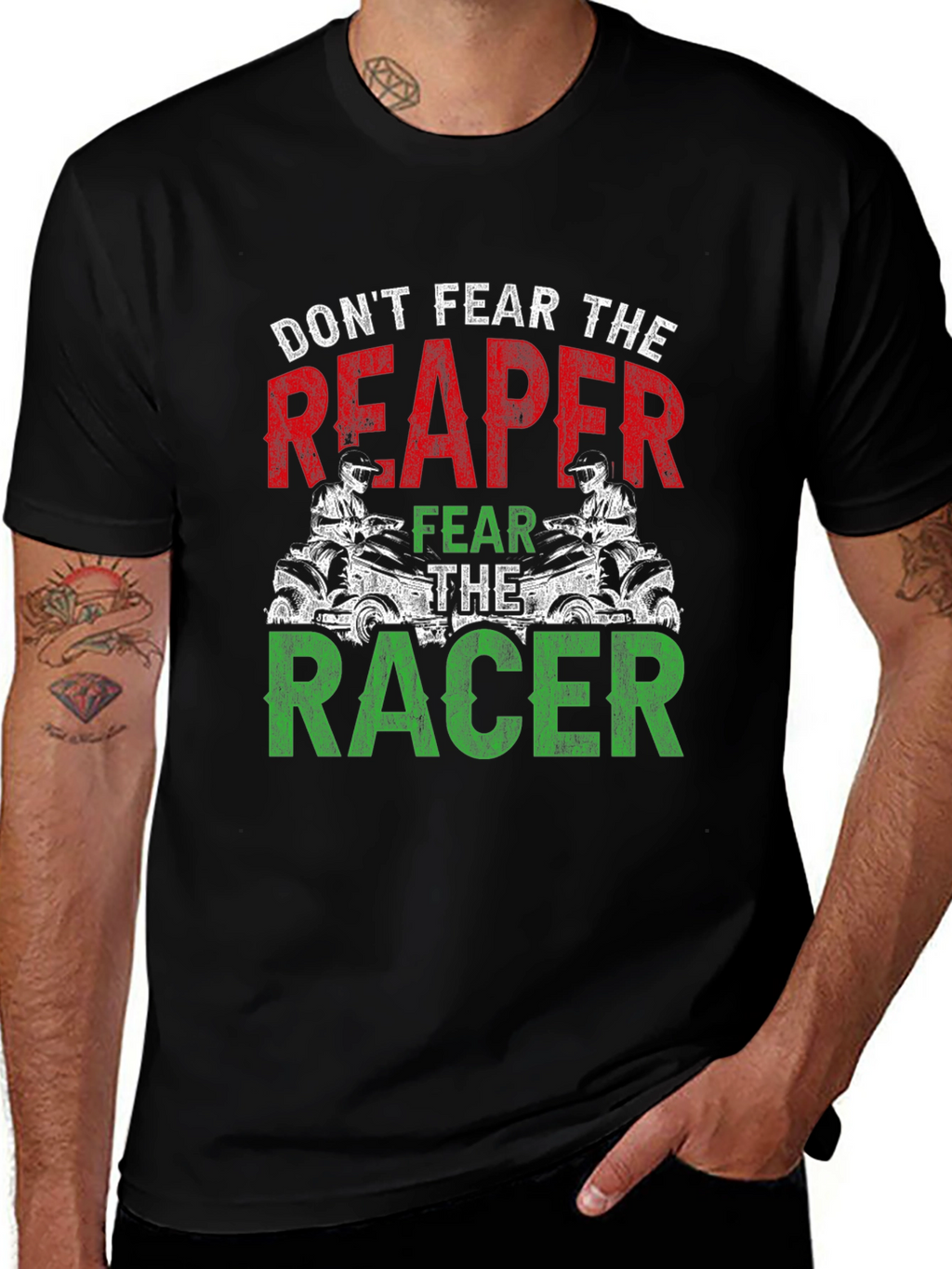 Dont Fear The Reaper Racer Graphic T-Shirt