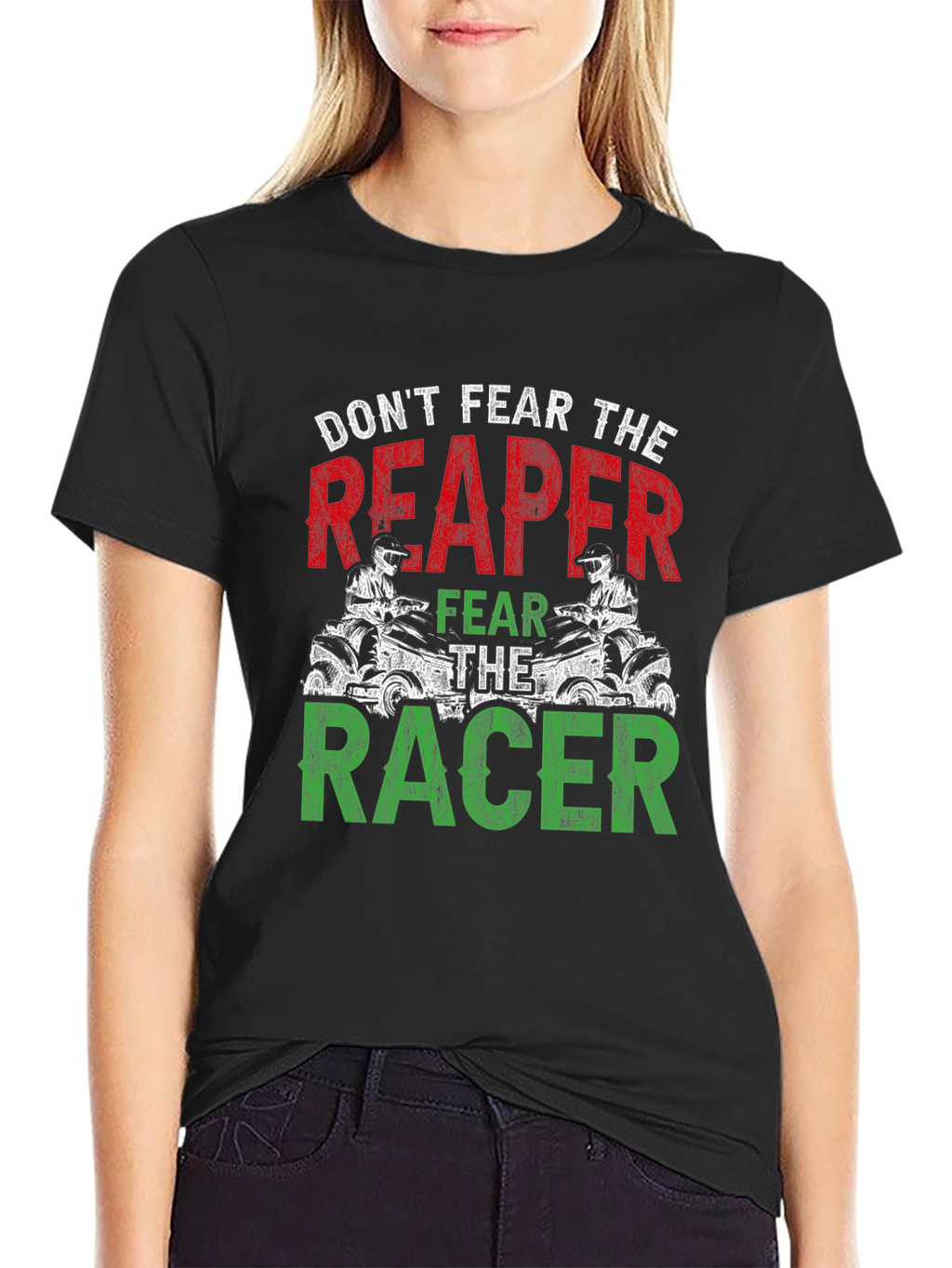 Dont Fear The Reaper Racer Graphic T-Shirt