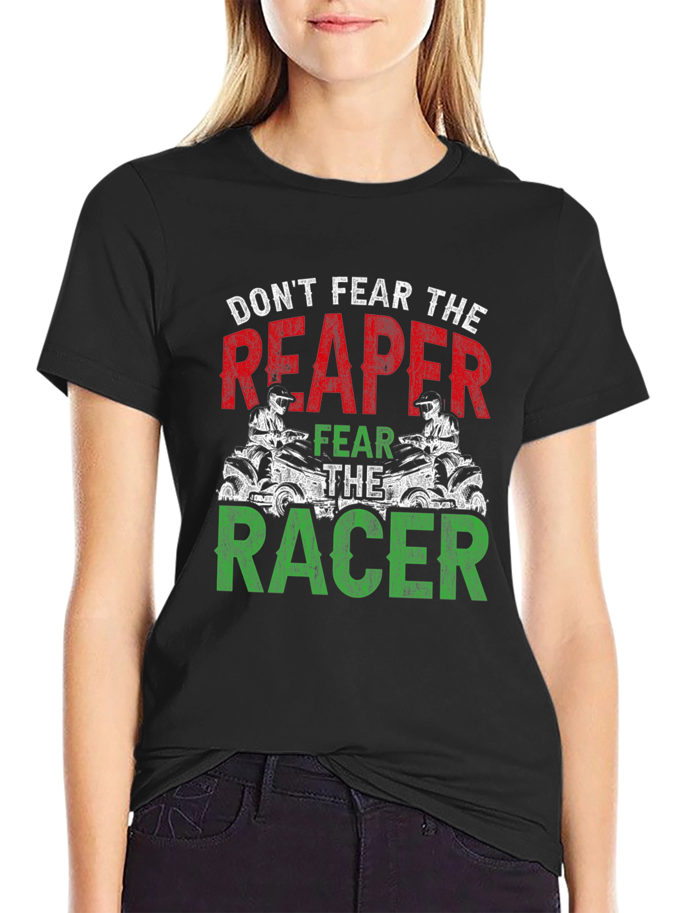 Dont Fear The Reaper Racer Graphic T-Shirt