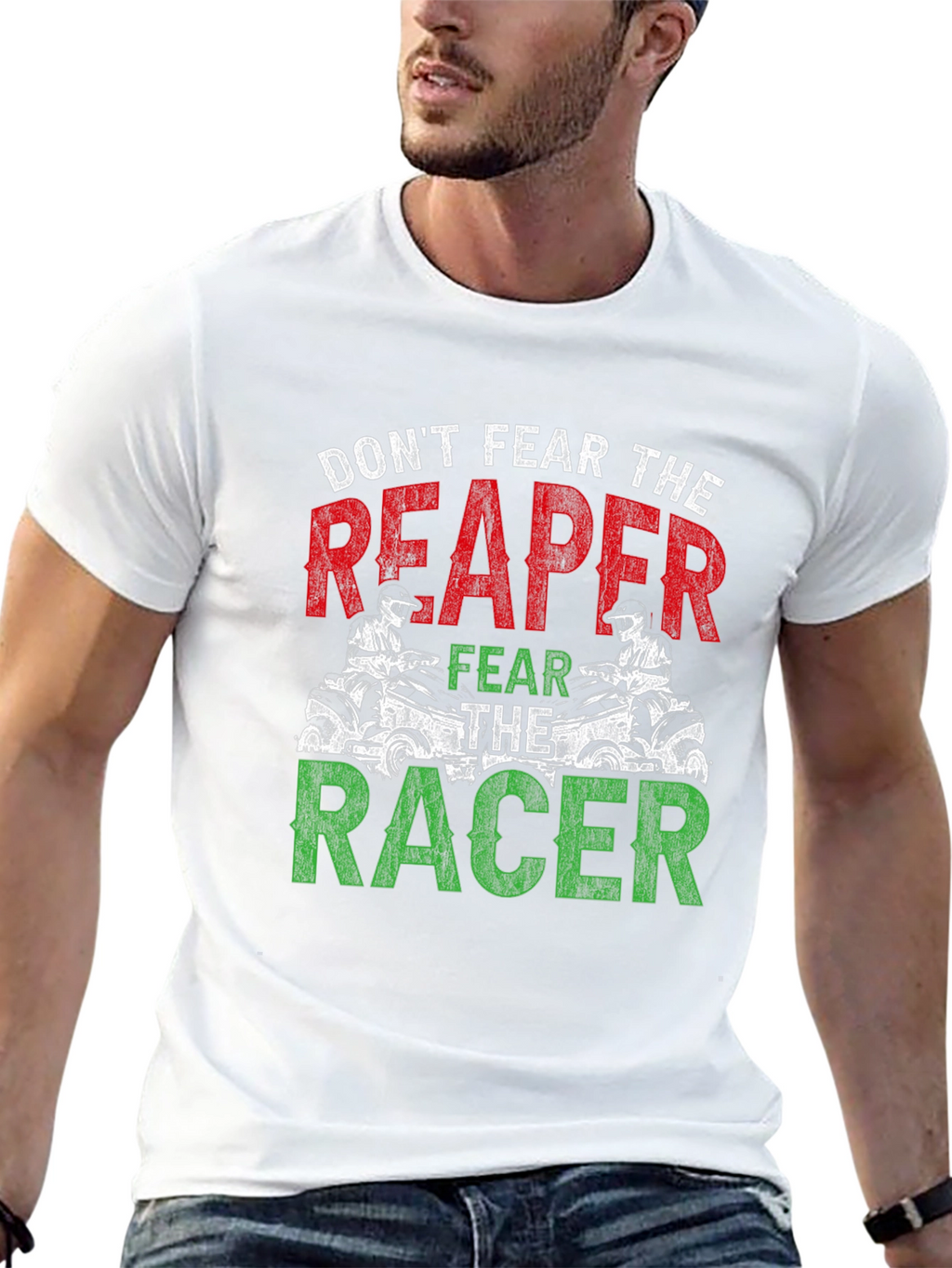 Dont Fear The Reaper Racer Graphic T-Shirt