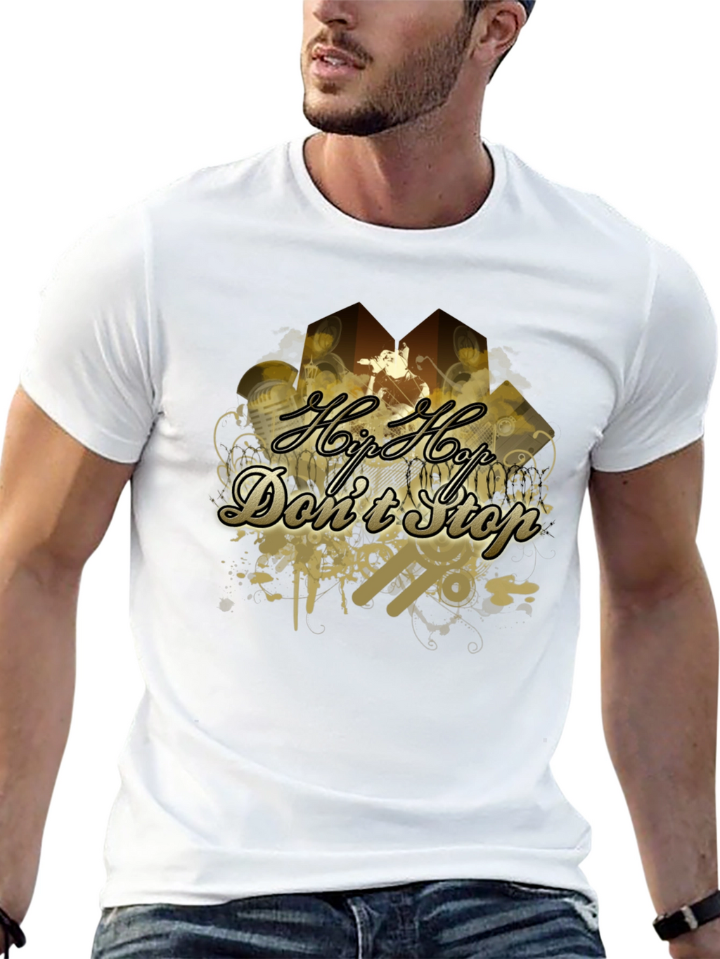 Hip Hop Dont Stop Black T-Shirt