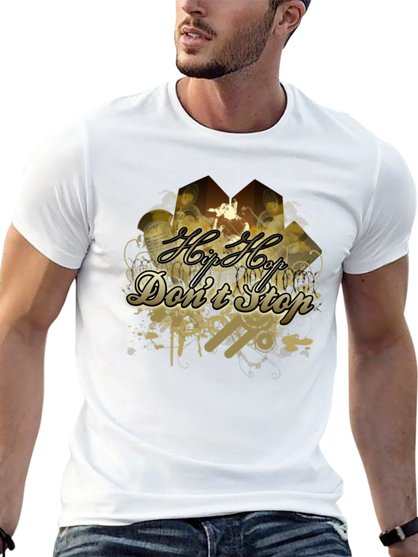Hip Hop Dont Stop Black T-Shirt
