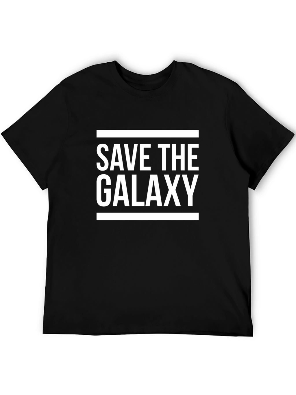 Save the Galaxy Graphic Tee - Black Cotton T-Shirt