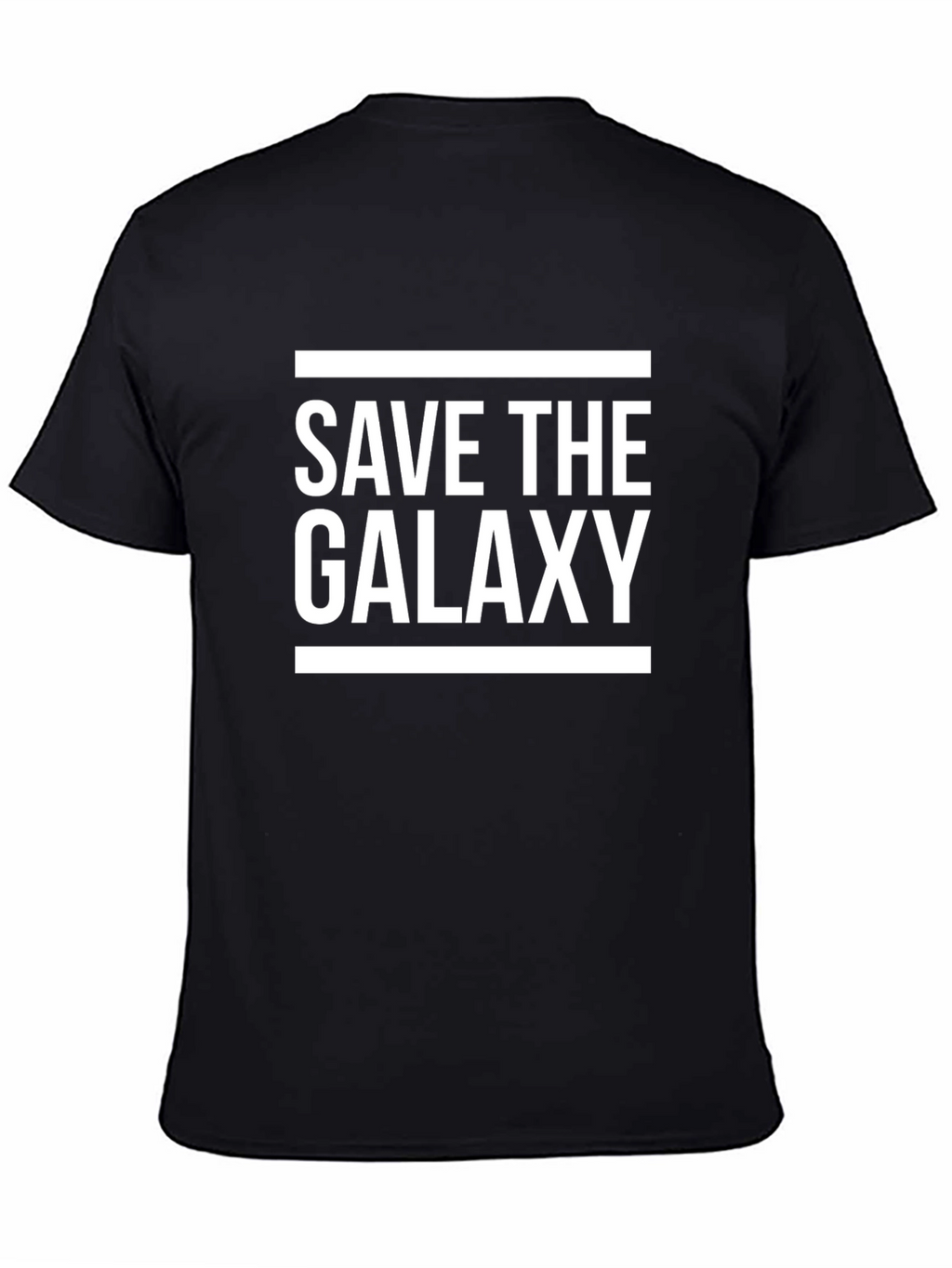 Save the Galaxy Graphic Tee - Black Cotton T-Shirt