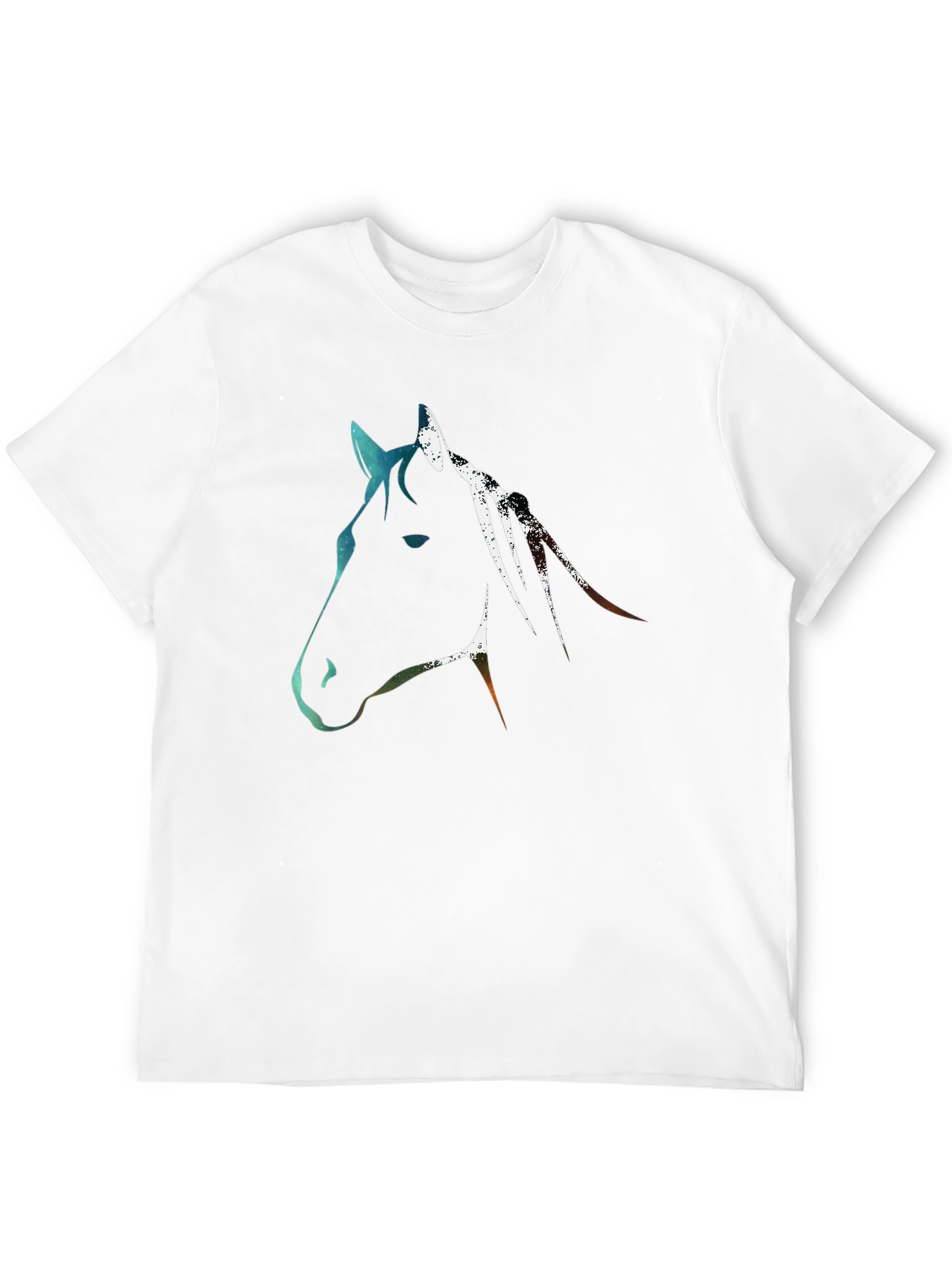 Abstract Horse Graphic Tee - Black