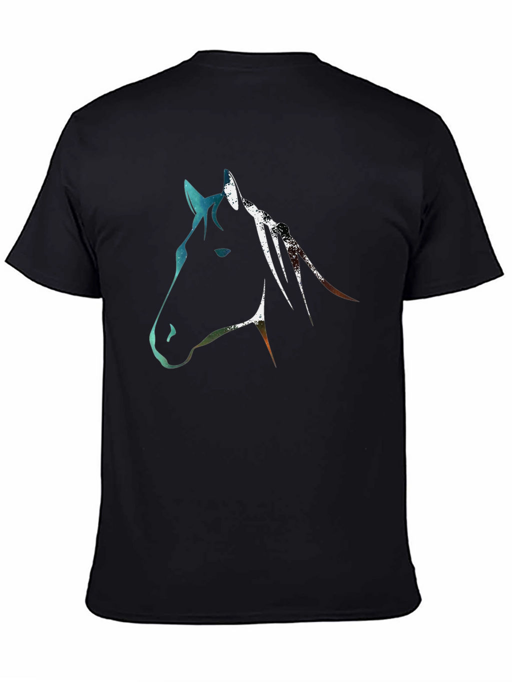 Abstract Horse Graphic Tee - Black
