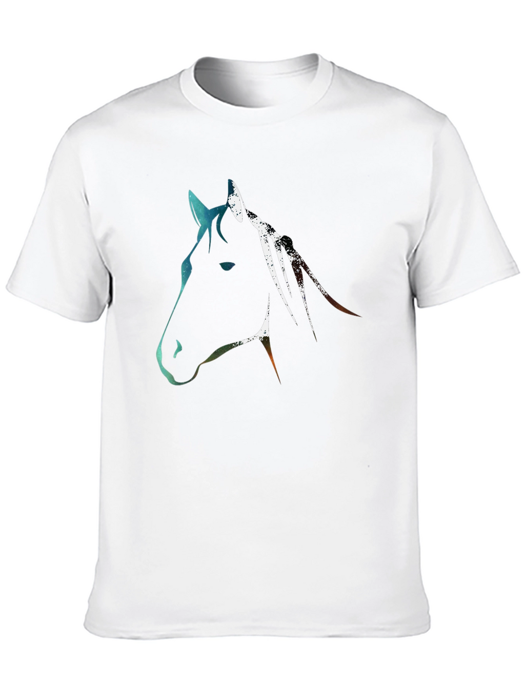 Abstract Horse Graphic Tee - Black