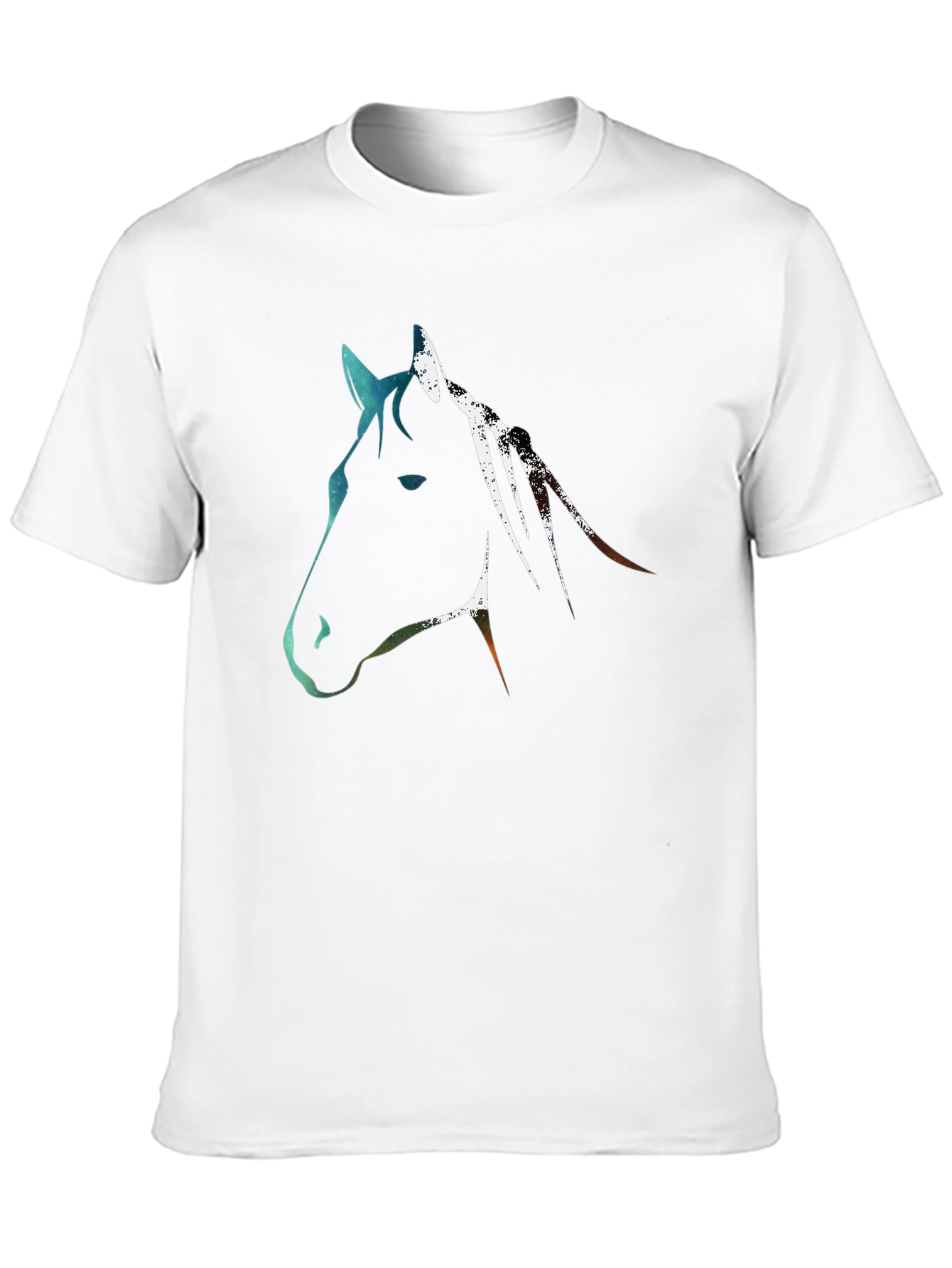 Abstract Horse Graphic Tee - Black