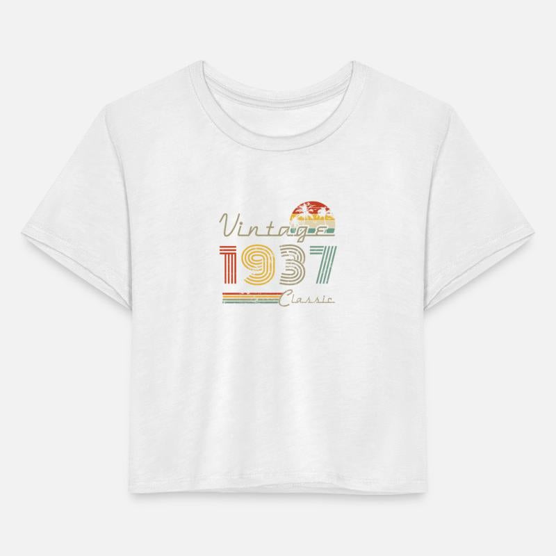 Year 1937 Vintage Slogan Born In Birthday