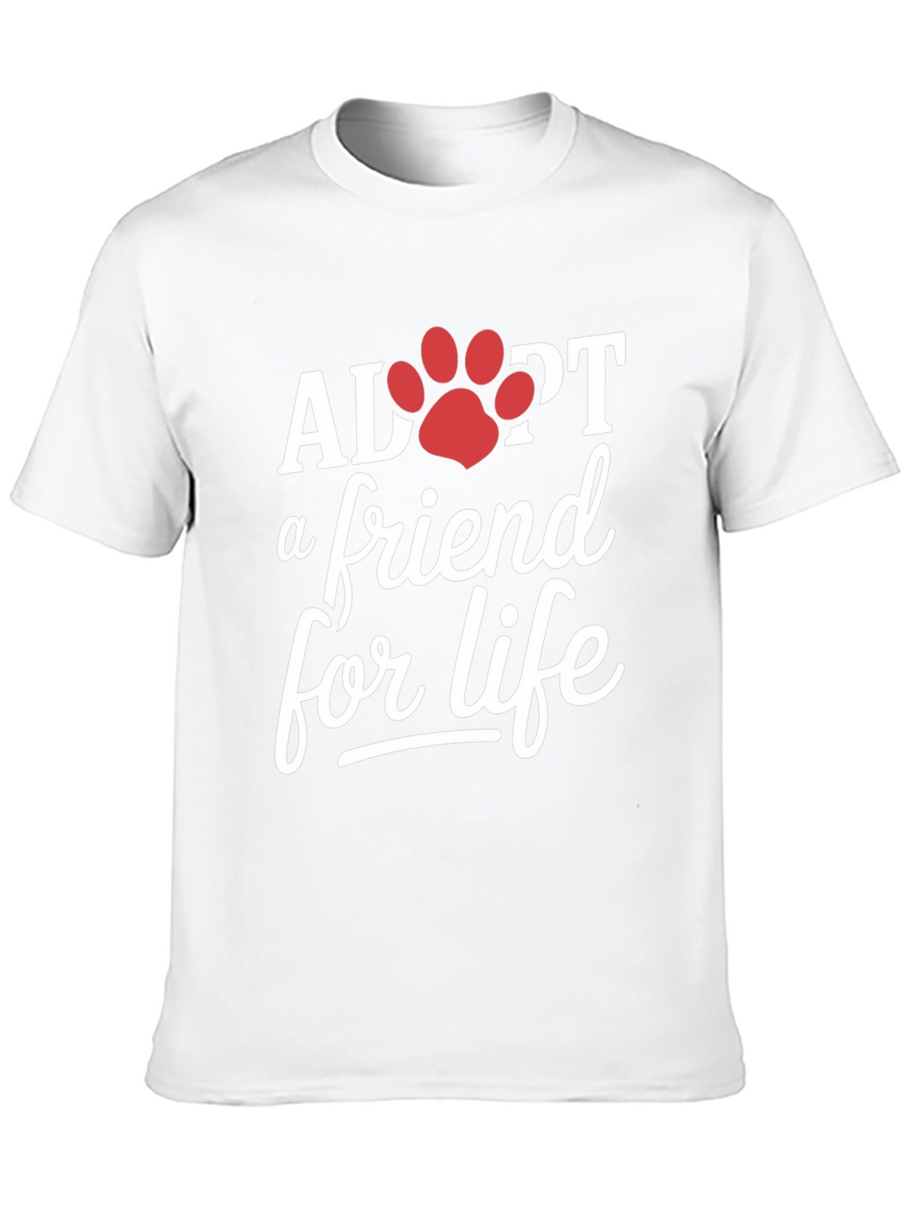 Adopt a Friend for Life Black T-Shirt