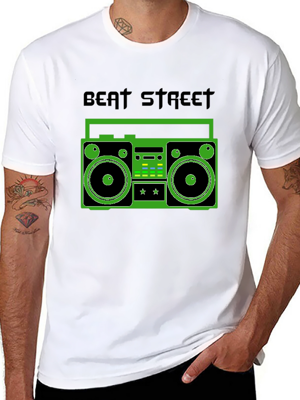 Beat Street Boombox Graphic Tee - Retro Style