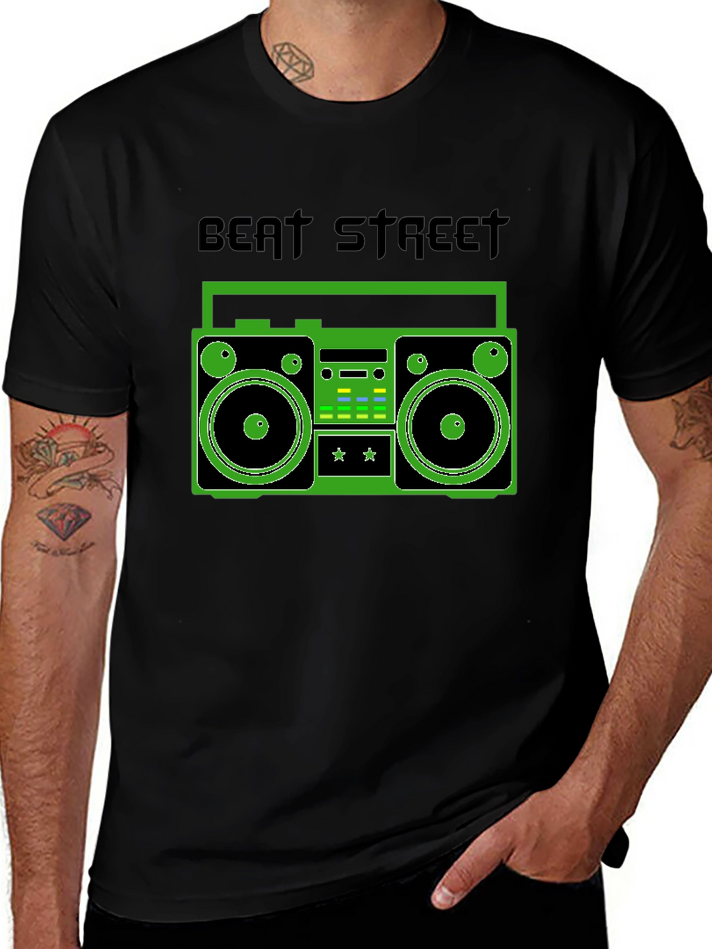 Beat Street Boombox Graphic Tee - Retro Style