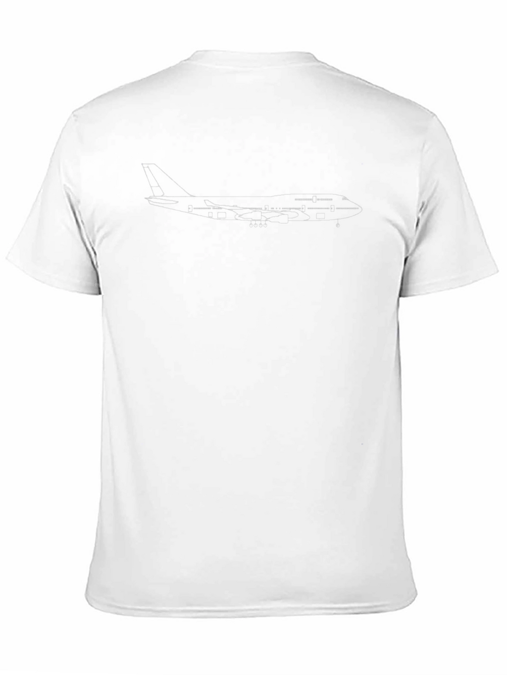 Boeing 747 Outline Graphic Tee - Jet Setter Style