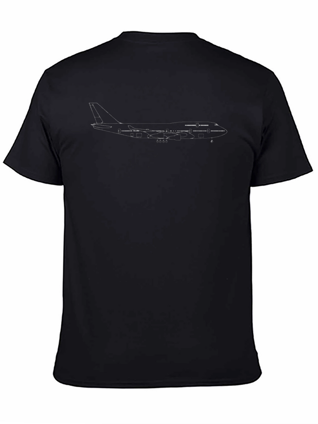 Boeing 747 Outline Graphic Tee - Jet Setter Style