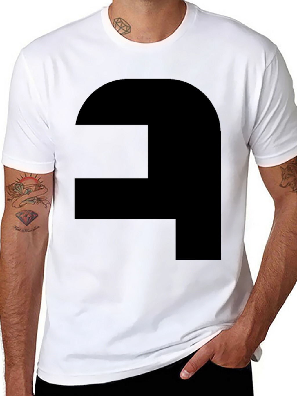 Geometric Graphic Tee - Modern Style