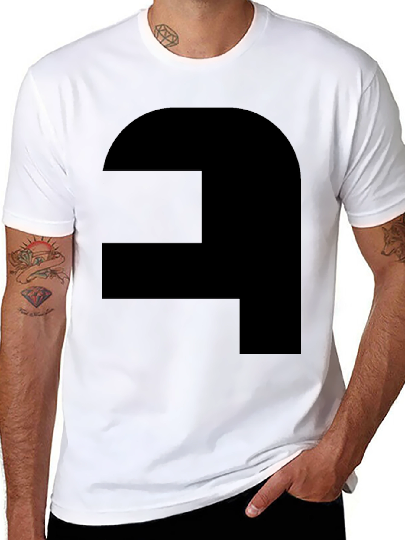 Geometric Graphic Tee - Modern Style