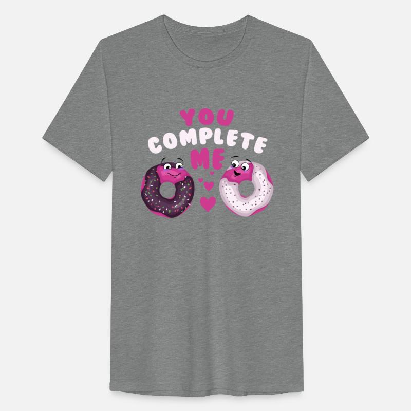 You complete me! Love donut couple Valentine's Day