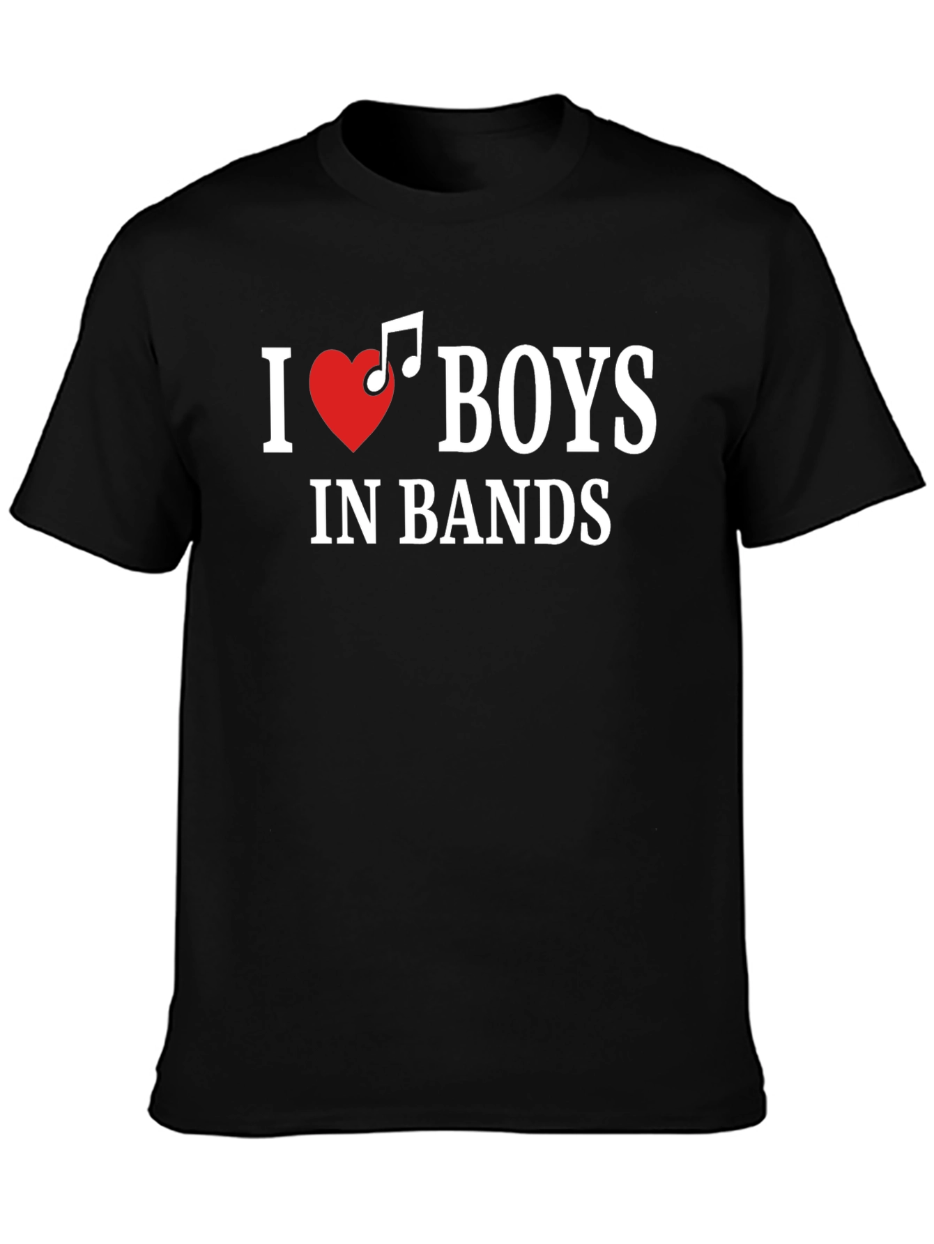 I Love Boys in Bands T-Shirt - Trendy Music Lover Tee