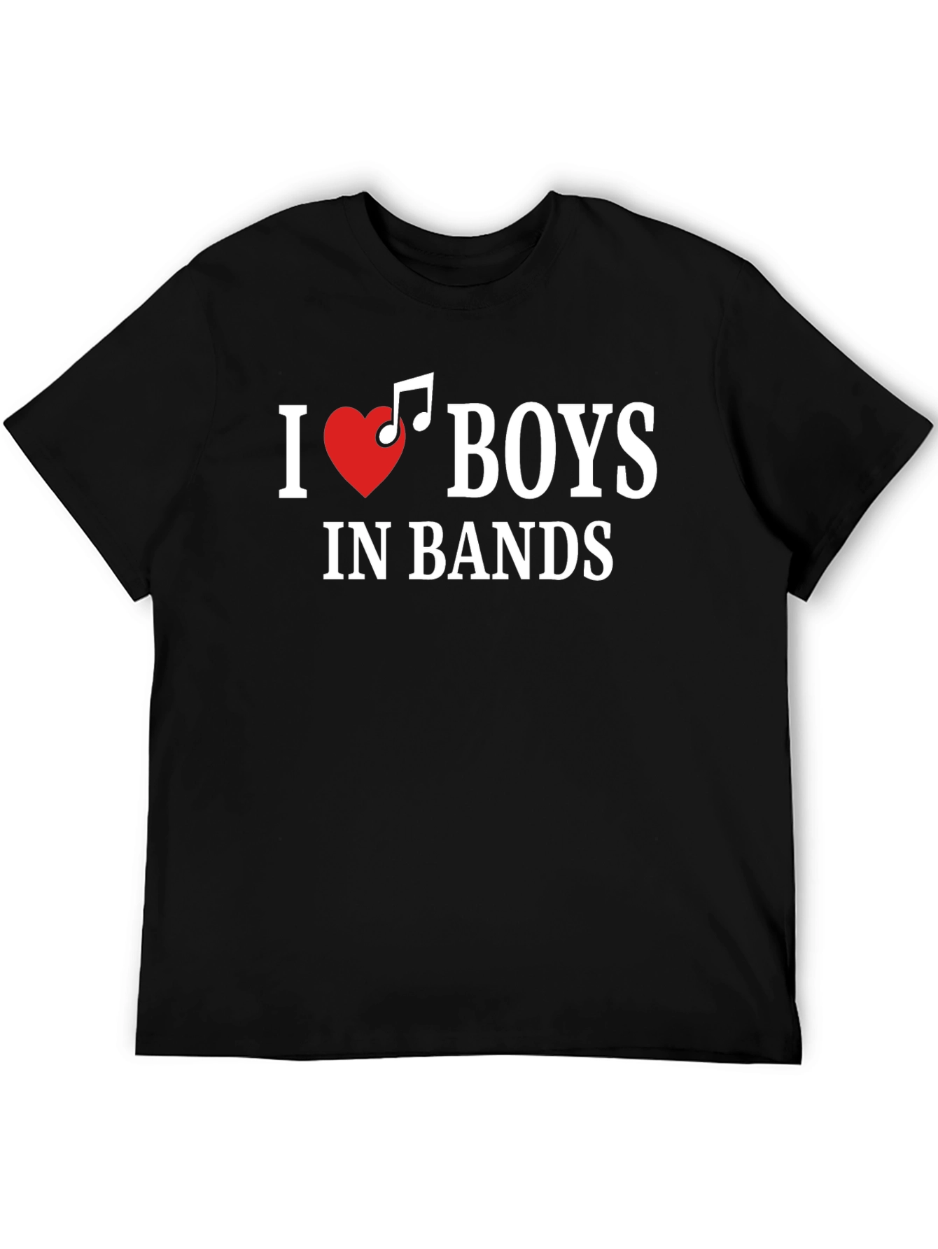 I Love Boys in Bands T-Shirt - Trendy Music Lover Tee