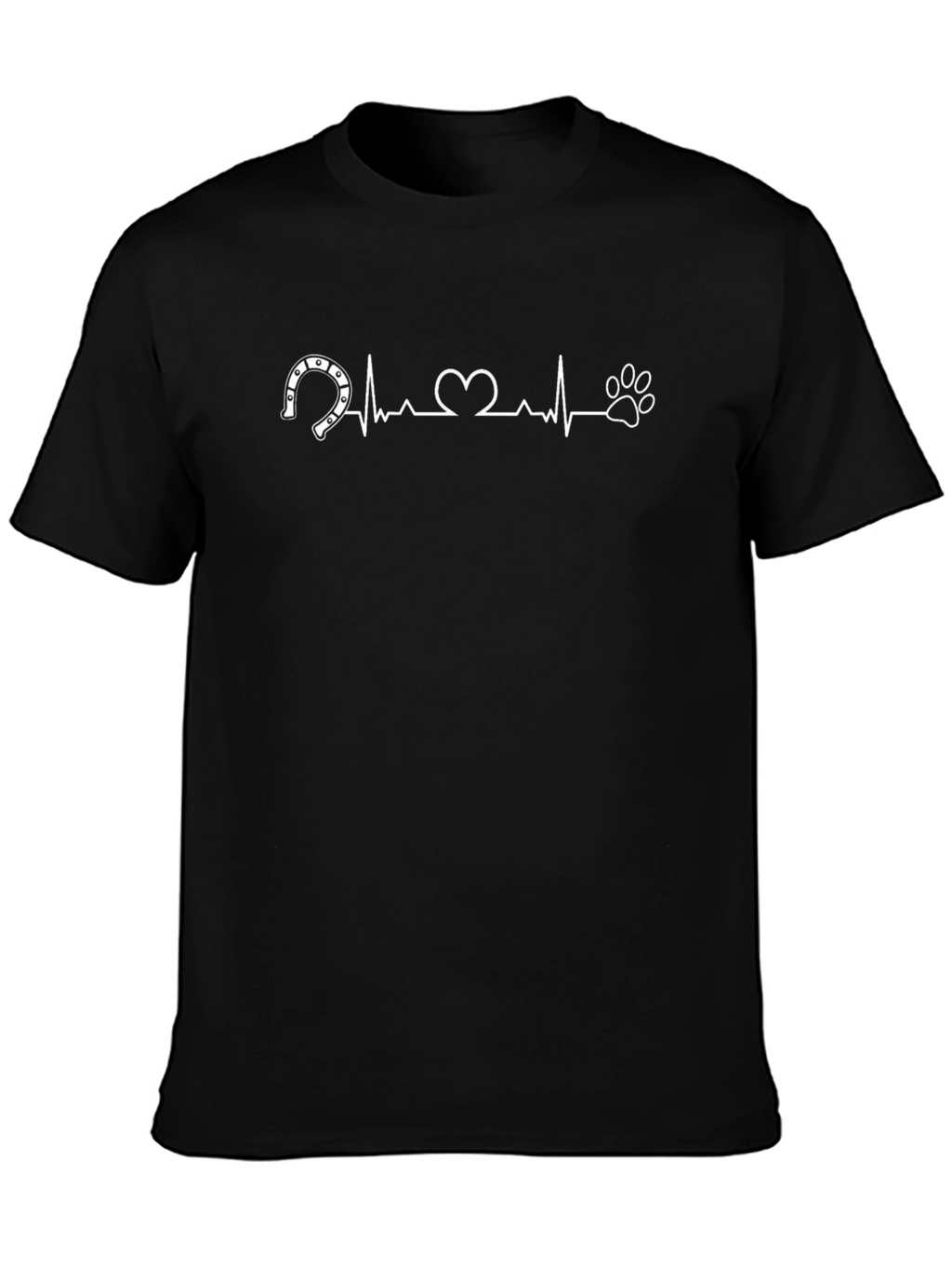 Horse & Paw Print Heartbeat T-Shirt