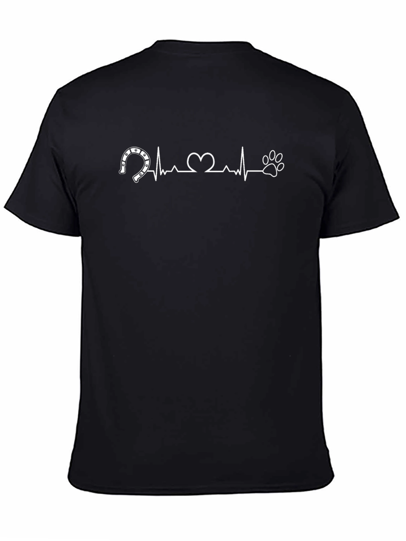 Horse & Paw Print Heartbeat T-Shirt