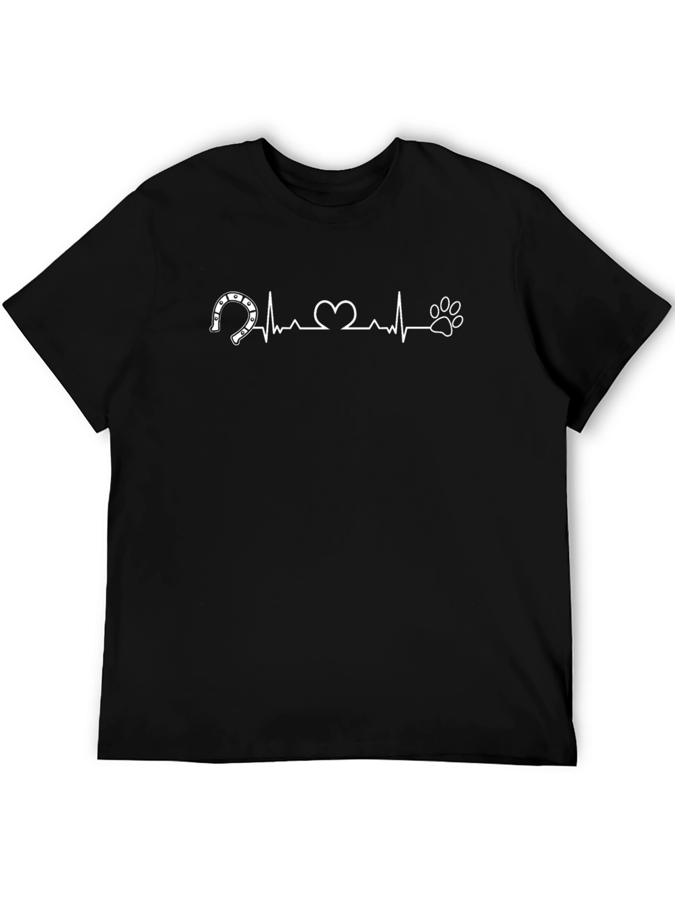 Horse & Paw Print Heartbeat T-Shirt
