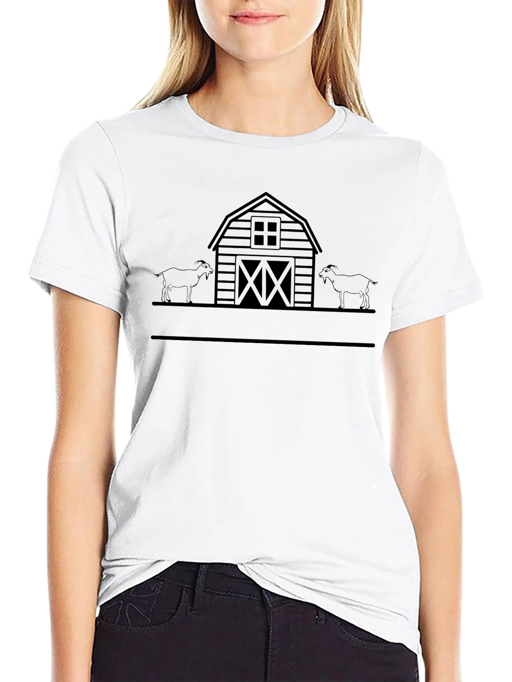 Goat Barn Silhouette T-Shirt - Unisex Design