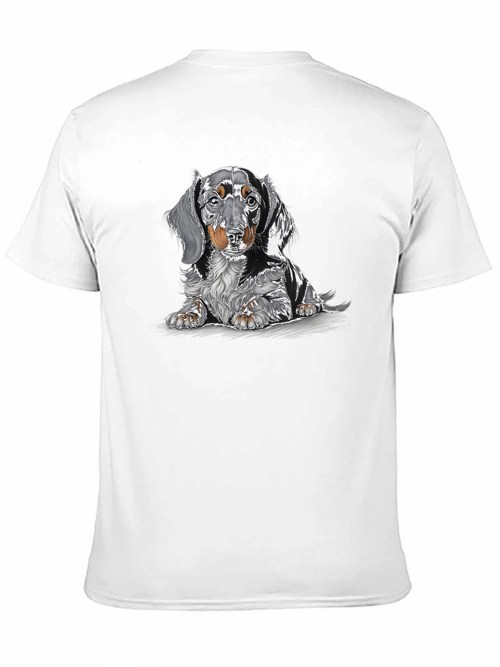 Dachshund Dog Graphic Print Black T-Shirt