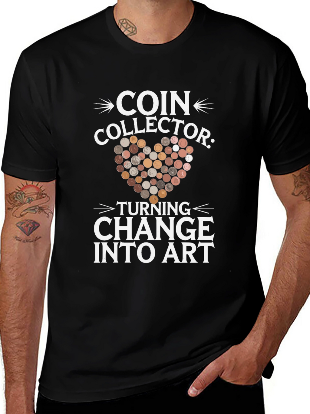 Coin Collector Turning Change into Art T-Shirt
