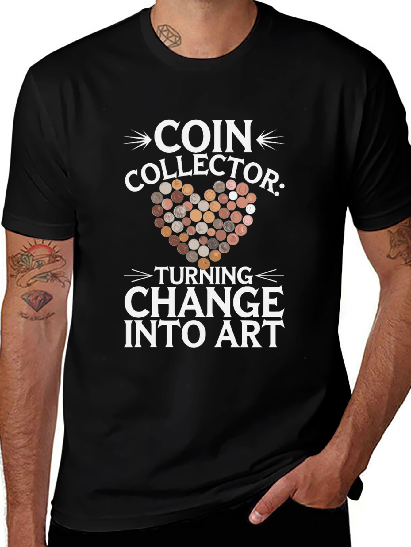 Coin Collector Turning Change into Art T-Shirt