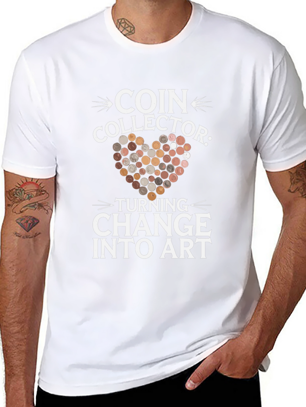 Coin Collector Turning Change into Art T-Shirt