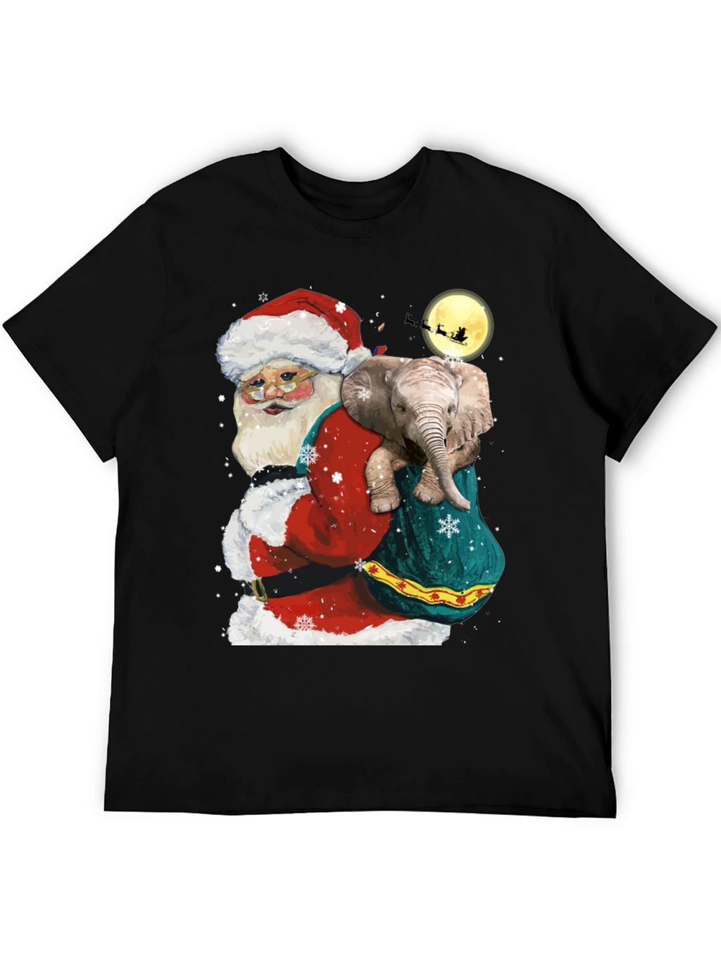 Santa Elephant Christmas T-Shirt