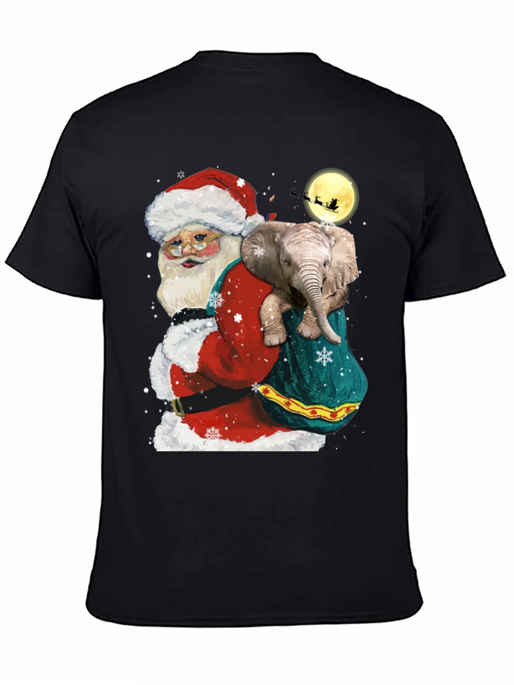 Santa Elephant Christmas T-Shirt