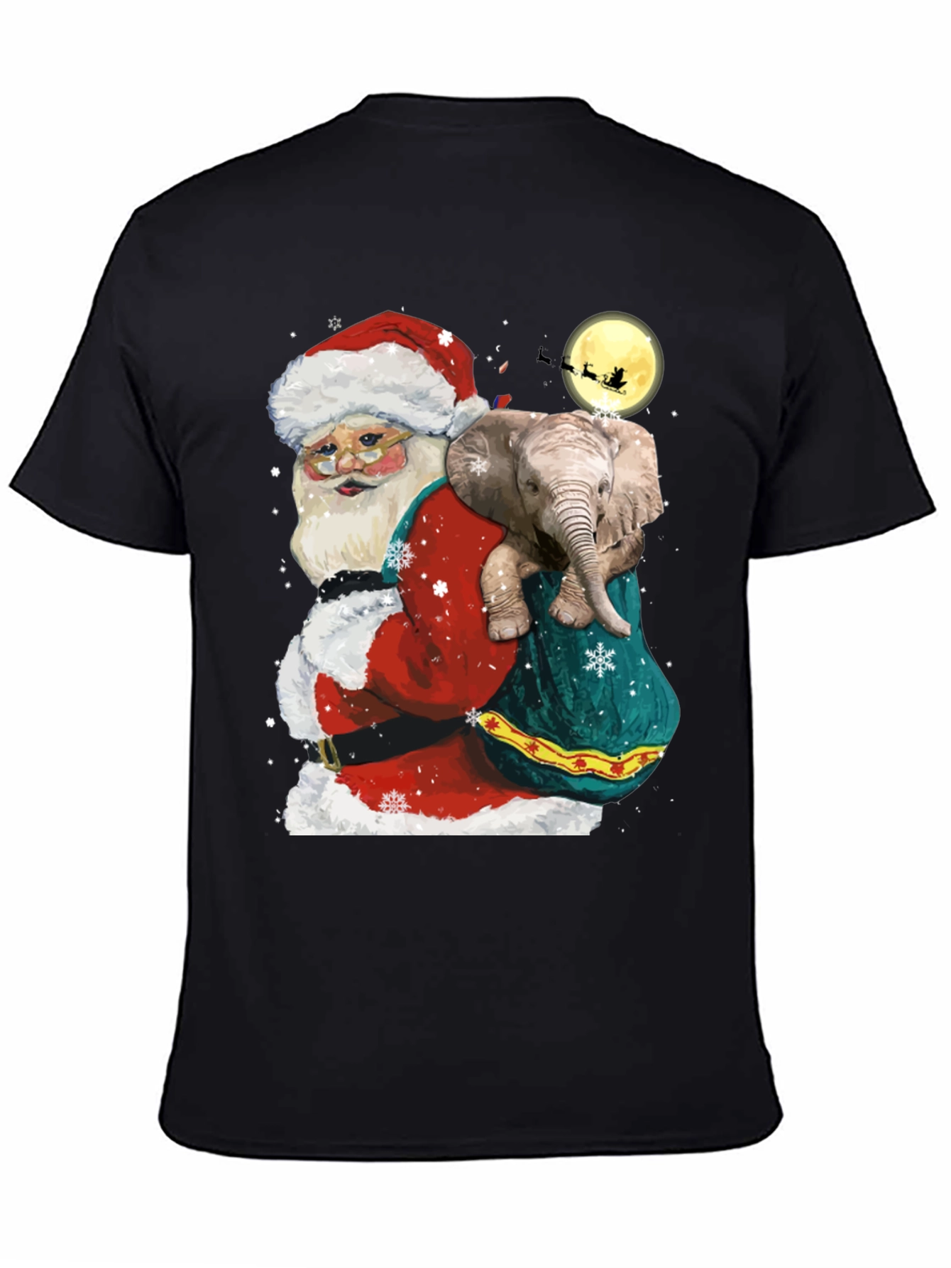 Santa Elephant Christmas T-Shirt
