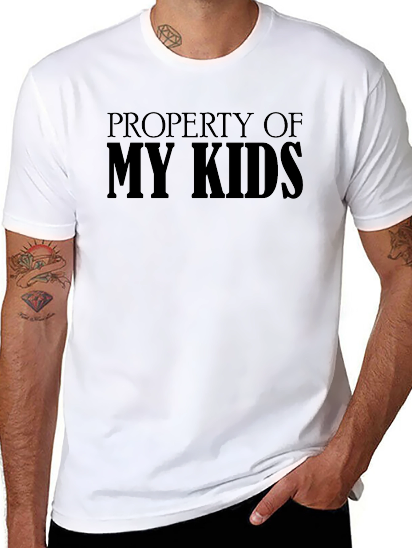 Property of My Kids Black Graphic T-Shirt