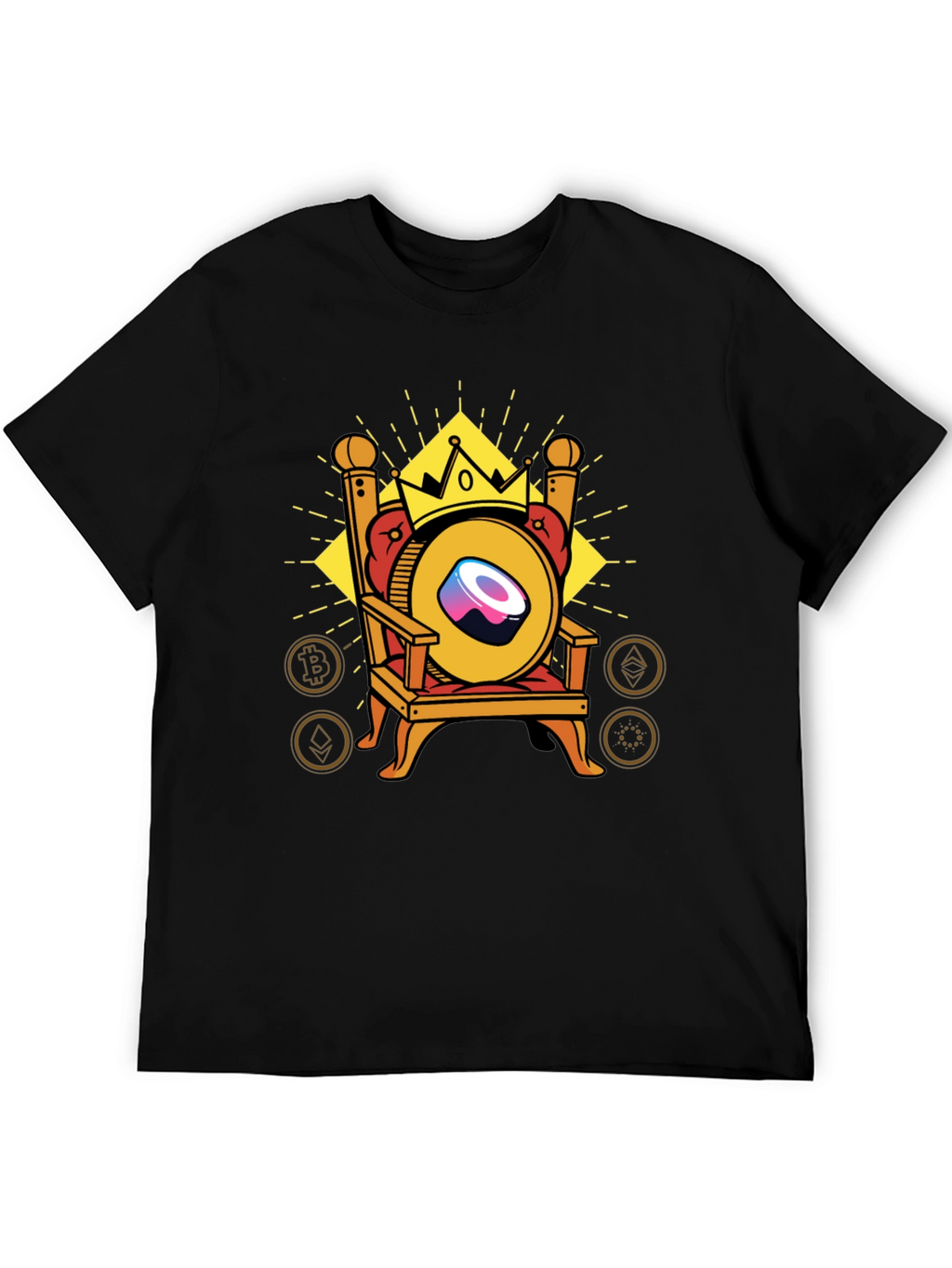 Crypto King T-Shirt - Sushi Throne Design