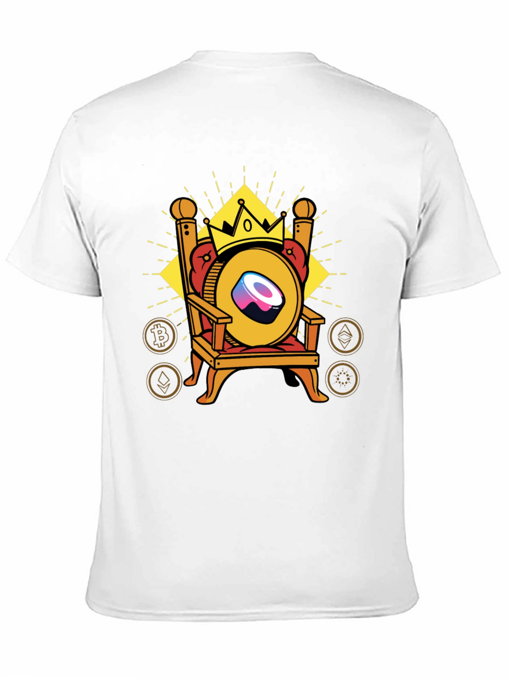 Crypto King T-Shirt - Sushi Throne Design