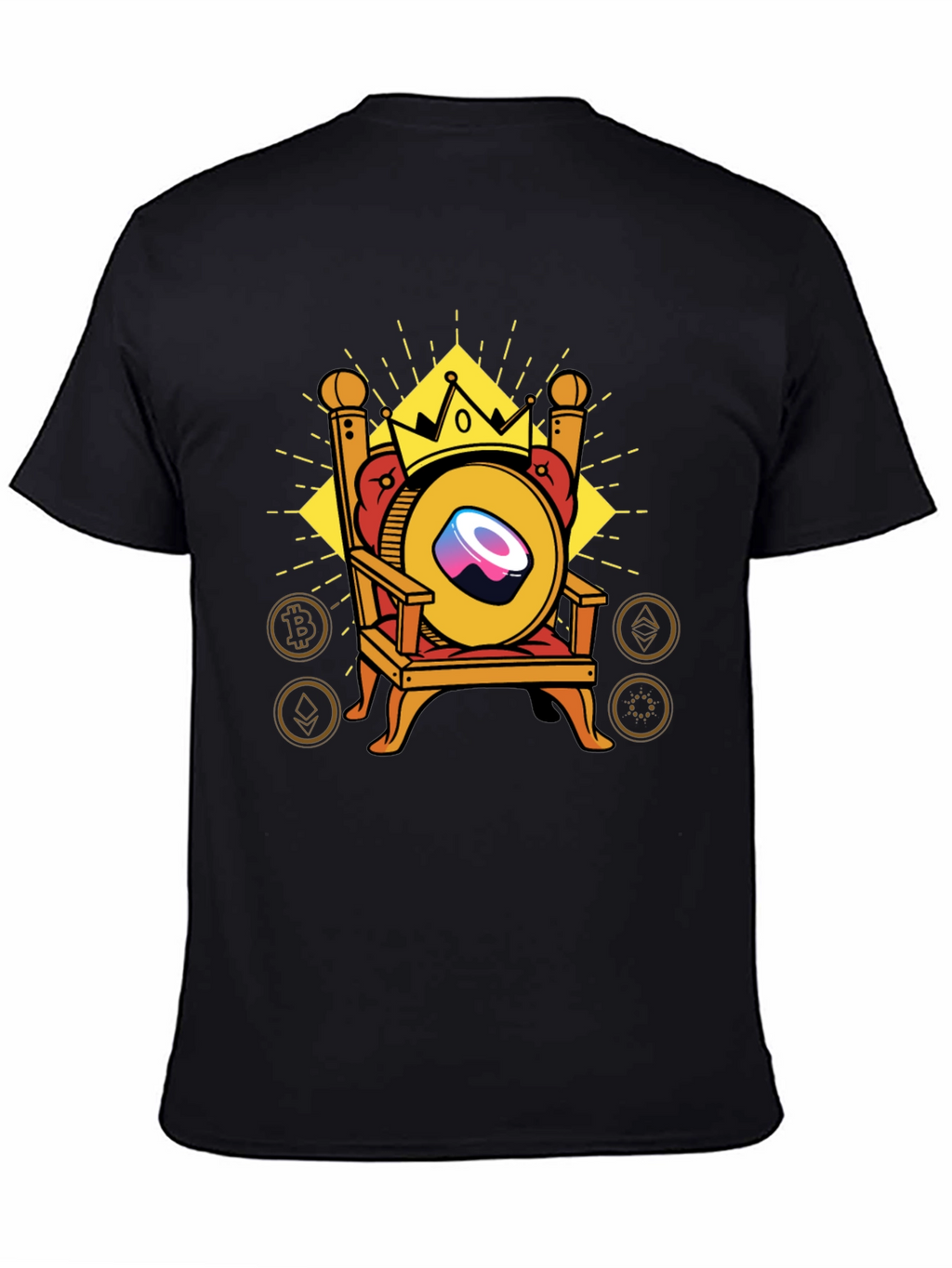 Crypto King T-Shirt - Sushi Throne Design