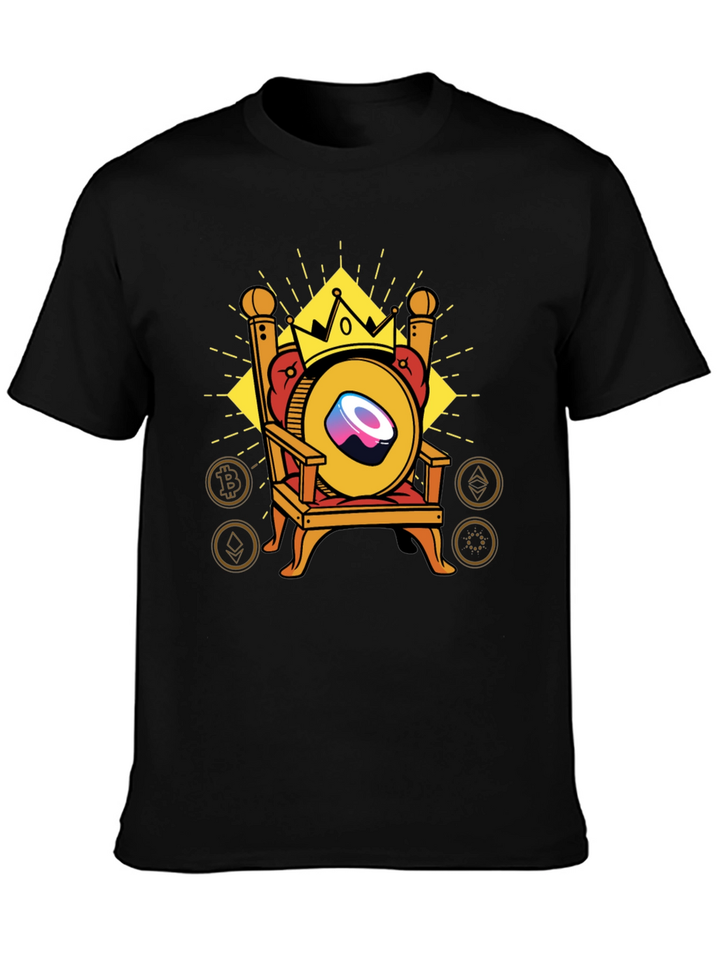 Crypto King T-Shirt - Sushi Throne Design